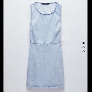 Denim Zara cut out dress TRF- New with Tags Size M